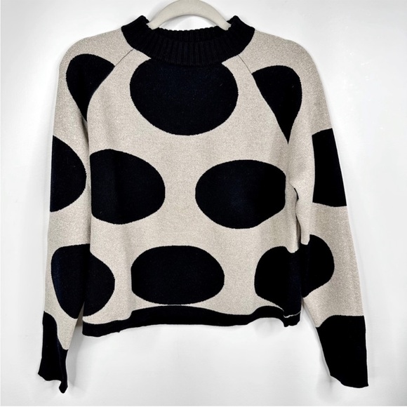 COLLECTION by J. Crew Metallic Merino Wool Polka Dot Sweater - Picture 2 of 5